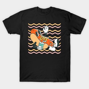 Retro Cool Hot dog T-Shirt